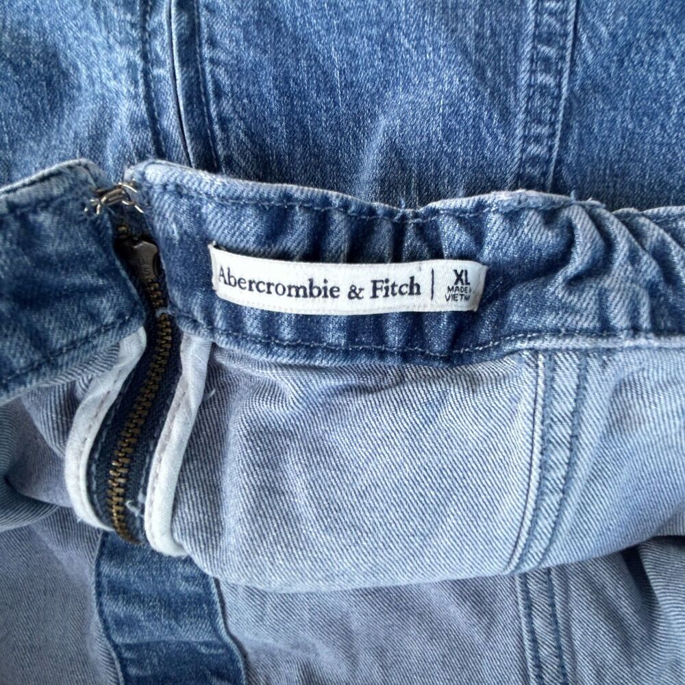 Abercrombie Jean Dress XL Sleeveless Y2K Baddie Indie Sleaze Western Streetwear - Picture 3 of 5